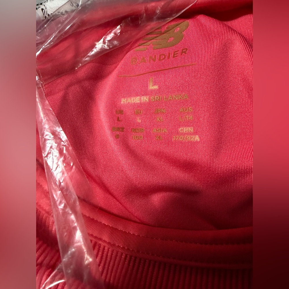 New Balance NWT Women's X Bandier Corset Tank Bra Size Large Watermelon Pink. - Picture 4 of 13